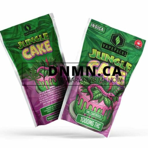 VapePacks Jungle Cake 1mL Cartridge – 1000mg THC Indica