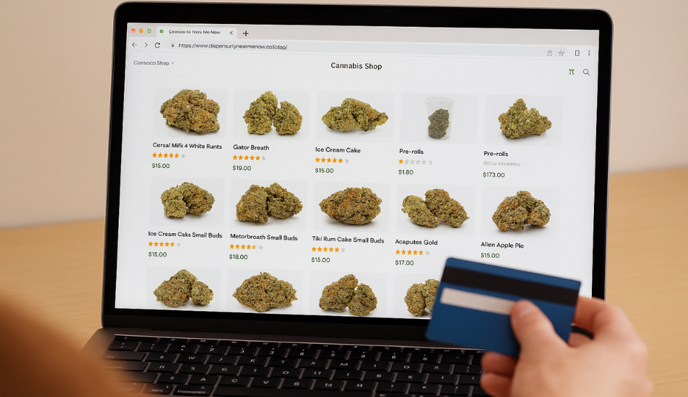 Ordering weed online in Canada from Dispensary Near Me Now, showcasing convenient and trusted cannabis delivery