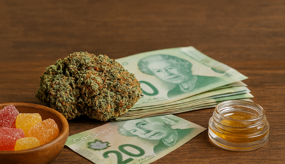 Weed deals in Canada featuring cannabis flower, edibles, concentrates, and cash savings