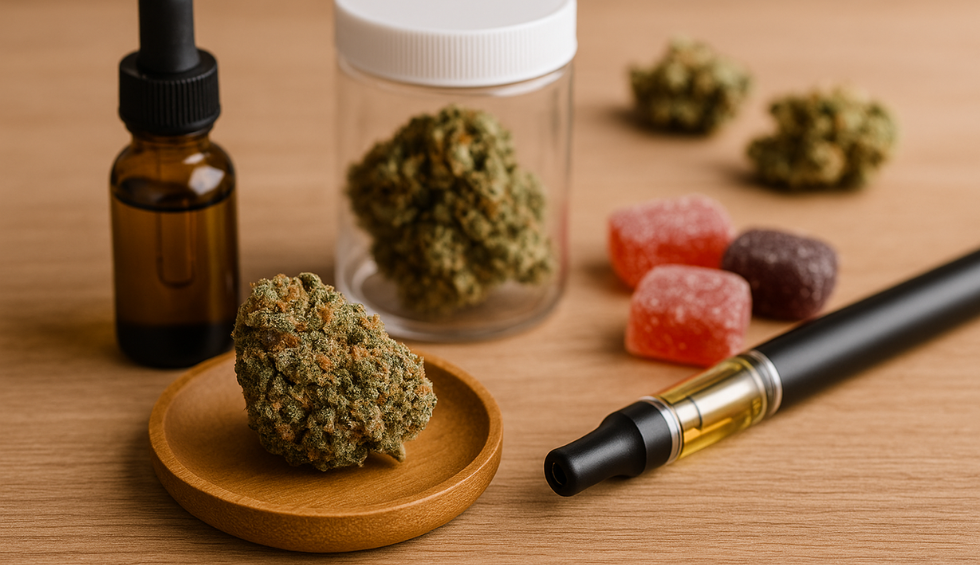 cannabis products including dried flower, vape pen, gummies, and tincture, showcasing Dispensary Near Me Now’s quality, safety, and consistency
